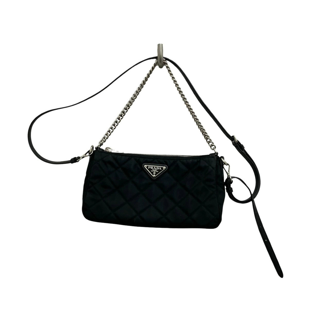 Prada Quilted Shoulder Bag Black